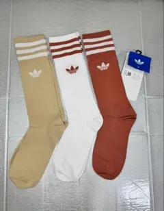 adidas ストライプソックス 3足セット24-26cm