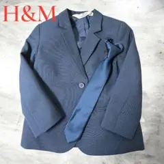 H&M ネイビー スーツ・ブレザー ネクタイ2歳フォーマルセレモニー卒入園式