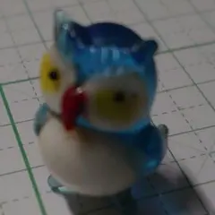 169 ガラス製フクロウの置物