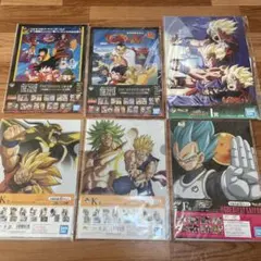 ドラゴンボール6点セット　クリアファイル　ビジュアルシート