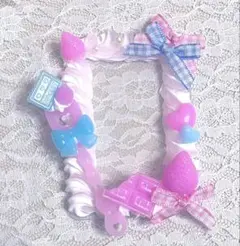 ホイップデコ　トレカケース　硬質ケースデコ　量産型　水色×ピンク