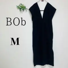BOb（M）Vネック　ノースリーブジャンバースカート　ゆったり　無地