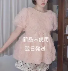 sovisoon rosette tulle peplum blouse - メルカリ