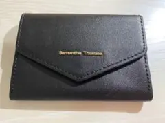 【美品】レディース　サマンサタバサ　名刺入れ　ブラック　レザー　カードケース