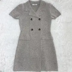 SNIDEL スナイデル　トレンチニットワンピース　ベージュ