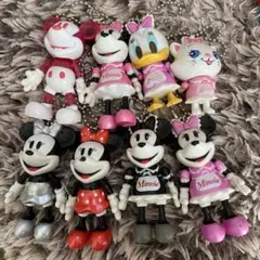 ディズニー ミッキー ミニー キーホルダー マスコット ピンク パープル レア
