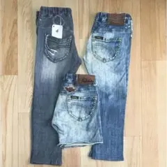 Lee ダメージデニム 100㎝ スパッツ  転写パンツ