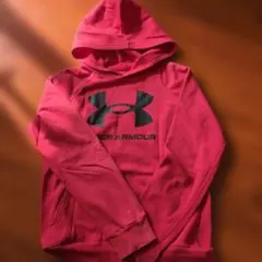 UNDER ARMOUR YXL レッド フード付きパーカー