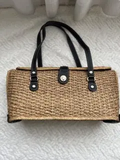 美品　ケイトスペード　katespade かごバッグ　ブラック