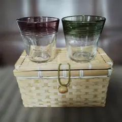 未使用自宅保管　焼酎ろまん　かご入カップセットのサムネイル