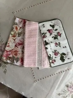 花柄タオルハンカチ3枚セット