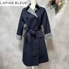LAPINEBLEUEラピーヌブルー トレンチコート ネイビー 裏チェック