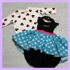 ミニーちゃん　エプロンドレス　バースデイ　フタフタ