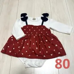 petit main ミッキー ワンピース ロンパース80