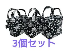 ミニミニトートバッグ ハンドメイド 花黒