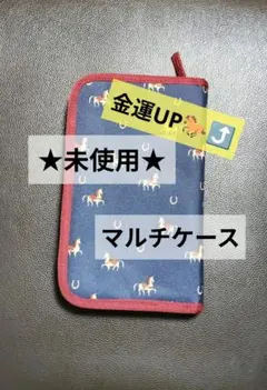 マチ付きポーチ IQOSポーチ ブリタスウェーデン キツネ 紺オレンジ