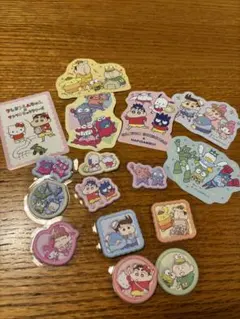 サンリオ　クレヨンしんちゃん　シール　おすそわけ