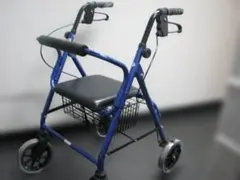 ハッピーⅡ NB 竹虎 歩行器 介護用品 ブルーメタリック バスケット付きのサムネイル
