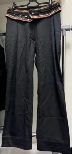 739 mullerダークグレー　パンツ　Sサイズ36 日本製