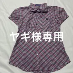 ホース刺繍 BURBERRY BLUE LABEL ボウタイ 丸襟ブラウス38