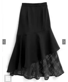 シアーチェック柄アシンメトリースカート
