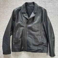 AQUELUE shama ブラック レザーダブルライダースジャケットのサムネイル