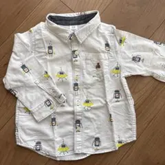 baby GAP ロボット UFO プリント 長袖シャツ18-24ヶ月 90