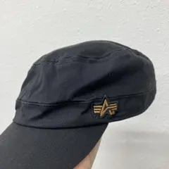 alpha industries 帽子　黒