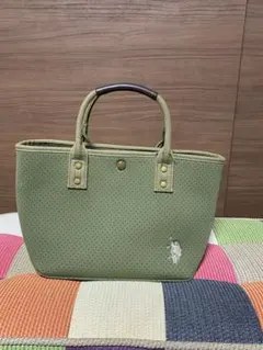 U.S. POLO ASSN☆カーキハンドバッグ