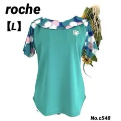 【美品】ローチェ　roche ゲームシャツ　半袖Tシャツ　L テニスウェア　丸襟のサムネイル