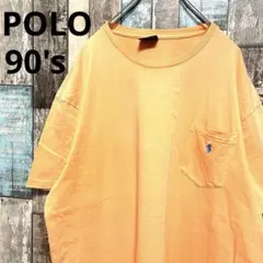 90s POLO ラルフローレン ポケットT Tシャツ ワンポイント 刺繍