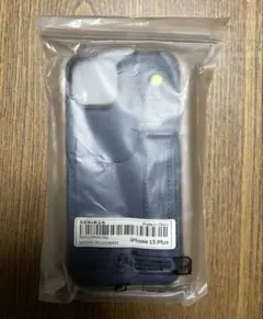 iPhone15plus カバー　リストストラップ　紺色