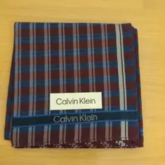 CK CALVIN KLEIN ハンカチ チェック柄 ネイビー - メルカリ