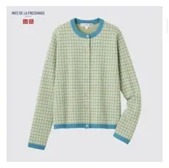 【Mサイズ】ジャカードクルーネックカーディガン