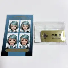 逆転裁判 カプくじ メモリーオブ検事 狩魔冥 ステッカー 缶バッジ 2点セット