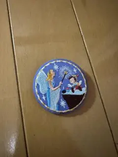 Disney Characters 刺繍缶バッジビスケット　ピノキオ