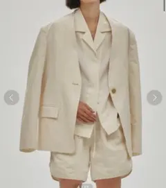 todayful Collarless Cottonsatin Jacketのサムネイル