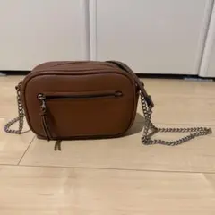ブラウン チェーン ショルダーバッグ