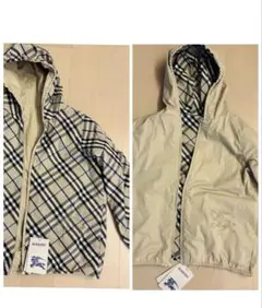 新品タグ付 BURBERRY リバーシブル フード ジャケット レディース可のサムネイル