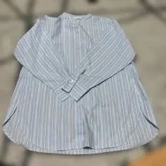 Lugnoncure 水色ストライプ長袖シャツ