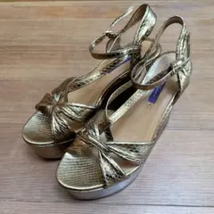 RALPH LAUREN ヒールサンダル ゴールド 37M 23cmのサムネイル