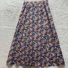 大きいサイズ　ローラアシュレイ　ヴィンテージ　花柄ロングスカート　13号