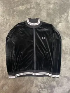 フレッドペリー トラックジャケット ジャージ ベロア ワンポイント ブラック