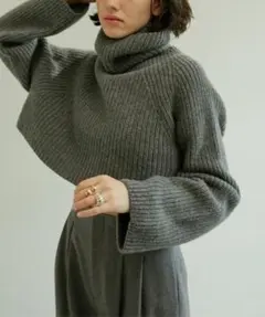GALLARDAGALANTE グレー タートルネック ニットセーター