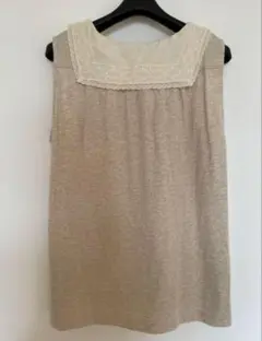 Samansa Mos2 セーラー衿レースカットソー　サマンサモスモス