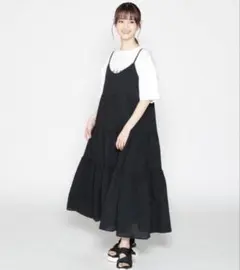 夏Honeys 黒　キャミワンピース