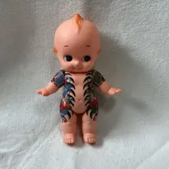 刺青キューピー 人形 龍 虎 和彫り タトゥー 昭和レトロ インテリア 29cm