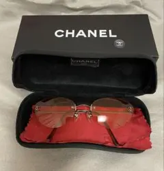 CHANEL サングラス ココマーク 4003 オレンジ リムレス　ヴィンテージ