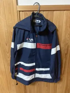 FILA フード付きネイビージャケット　ヴィンテージ 日本製　鐘紡