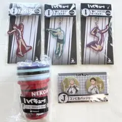 ハイキュー くじ アクリルキーホルダー ストロー付きタンブラー 缶バッジ セット
